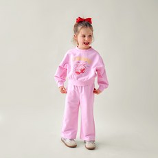 MARI N MORI 兒童真實櫻桃寬版上下衣套裝