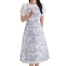 FORHOME 手工製 Sablé Toile 口袋亞麻X字型連身裙式圍裙, 1個, 混色