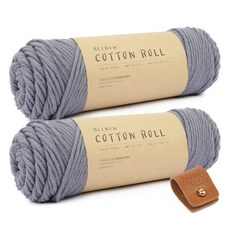 編織棉線 2入+毛線收納軸+皮革標籤組, 50 England, 2個