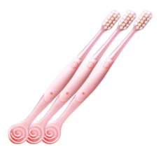 舌頭清潔劑兼用牙刷 粉色, 3個