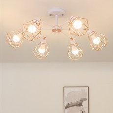 直徑6吸頂燈, 白色 + 玫瑰金