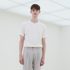Mind Bridge 男款Supima素色小V領短袖T恤 MVTS3121