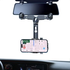 GMZ MOTORS 車用後視鏡手機支架, 黑色, 1個
