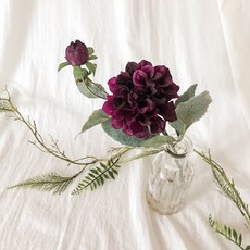 室內裝飾人造花大麗花乾燥花, 葡萄酒