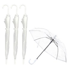 Life GONGyOU 彩虹透明拋棄式雨傘 4入