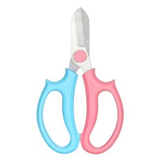 彩虹花朵藝術插花園藝剪刀 粉藍色, 1個