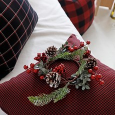 CASA VERDE 聖誕奢華風格裝飾抱枕套 Happy