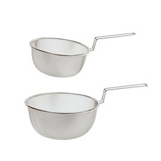 廣之深柄篩20cm+23cm套組, 銀色, 1組