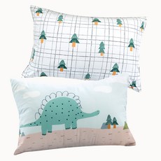 MYHOUSE 兒童卡通絎縫枕頭套, 恐龍樂園 恐龍
