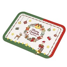 小麥購物 聖誕吸水防滑墊 L098, 花圈款, 1個