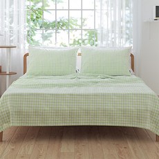 韓國 amante Honeydew 泡泡紗涼感單層被, 快樂綠