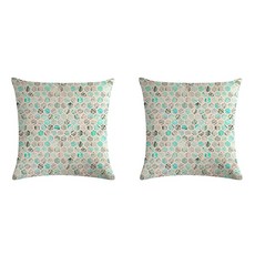 幾何大理石紋六角蜂巢圖案系列抱枕套 2入