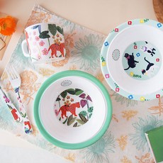 진저 유아용 디자인 시리얼볼 2종 세트, 와일드 보타니걸, 고양이, 1세트