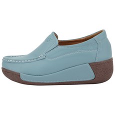 Dangolunni 女款厚底皮革休閒鞋