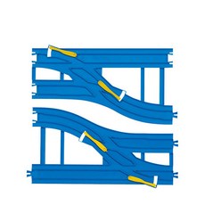 PLA RAIL 托馬斯和朋友雙線擴展R-15, 藍色+黃色