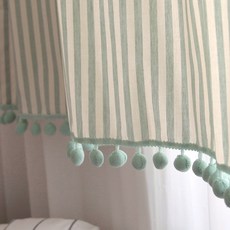 BYAMI Merci Pom Pom 窗簾, 薄荷色