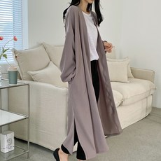 Ebeso 大尺碼春季孕婦時尚彈性針織開襟衫