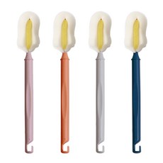 SUBES 寬口徑泡沫清潔刷4件組, Pink+Coral+Gray+Navy, 1組