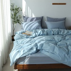 Amante 棉鈴狀絎縫被套, Stone Blue