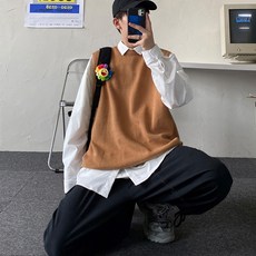 男款 Liherocheu 圓領寬鬆版型背心 FC-2214335