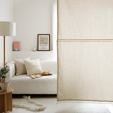 까사베르데 시오 태슬 린넨 패브릭 파티션 가리개 커튼