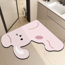 엑스터 U자형 건식 욕실 주방 다용도 규조토 발매트 귀여운E, 혼합색상