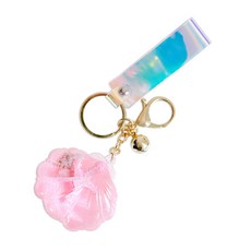 manhaengshop 亮片海洋雷射包包汽車鑰匙圈, 單一商品, 粉紅色