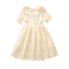 天使之眼 女童珍珠蕾絲蓬鬆連身裙