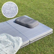 휴문 에어펌 3단 접이식 매트리스 + 커버 세트, 라이트그레이, 10cm