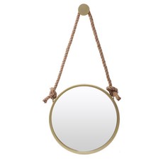 懸掛式圓形鏡子 30cm, 黃金