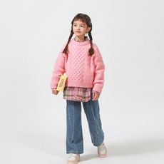 jkids 女童華爾茲麻花短版針織衫 J8462