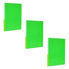 彩色 360度扁平文件夾 A4, 嫩綠色, 3個