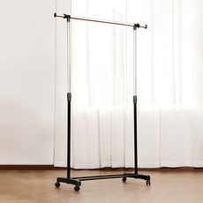 不鏽鋼堅固移動式組裝內衣掛衣架, 黑色