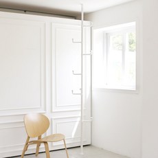 Lumas 頂級6層頂天立地衣架, 白色