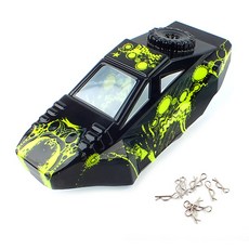 複製 BSD-Racing 2.4GHz 1/10 4WD Killer Monster車身更換組, 黃色的, 1套