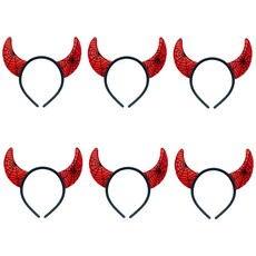 LivingDA 蜘蛛網惡魔髮箍, 6個, 紅色