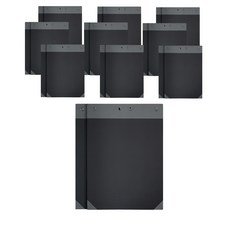 Youngoh 環保紙質黑色封面橫式上翻A4, 混合色, 10個