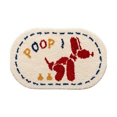 JCP休閒色彩圓形門墊 S, 1個, 狗