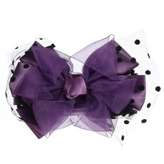 SOOSDA 雪紡蝴蝶結髮夾