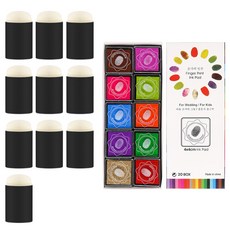 Maket Gamseong 暈染裝飾墨水海綿, 黑色, 10個