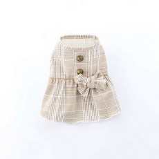 PASTEL PET 寵物用格紋連身裙, 洋裝款