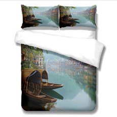 彩色印花被套枕套組 A_RD_228