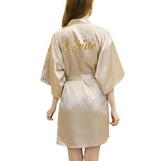 브라이드 골드 글리터 샤워 가운 L, 샴페인골드, 1개