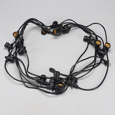 WONHA Vitson 20燈泡 派對燈 戶外燈串 12.5m x 50cm, 1個, 黑色