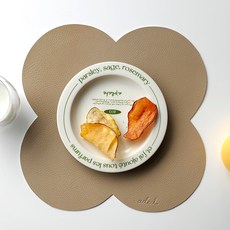 ade.l 幸運草皮革迷你餐墊, 298 x 302 mm, 2個, 沙米色