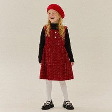 Riebello 女童閃亮粗花呢洋裝