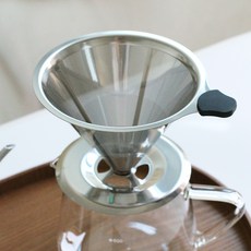 아카시아 304스테인레스 핸드드립 커피 스텐 드리퍼 스탠드형M, 1개, 단품, 250ml