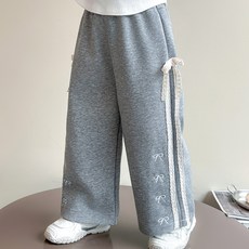 woojooi 兒童蕾絲蝴蝶結寬褲