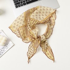 Mabsoshop 復古花卉雪紡髮帶圍巾 HR355