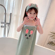 Starbean 動物無袖浴袍髮帶組